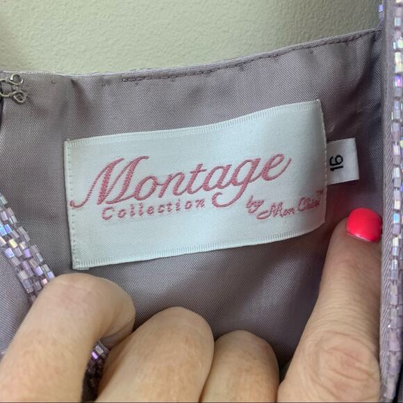 Montage Collection by Mon Cheri Sleeveless Maxi Beaded Lavender Wedding Dress - Picture 2 of 8